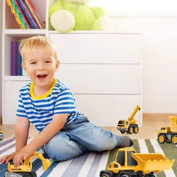 PLUSPOINT Kids 6-Pcs Toy Friction Powered Construction Truck Vehicle-image-34