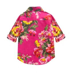 A.T.U.N. Magenta Floral Print Full Sleeves Shirt image 2