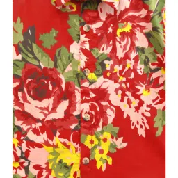 A.T.U.N. Red Floral Print Full Sleeves Shirt image 3
