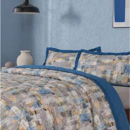 Maspar Blue Printed Quilt 265X228 cm image 2