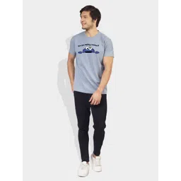 Greylongg Typography Printed Round Neck Short Sleeves Regular Fit Casual T-Shirt image 5