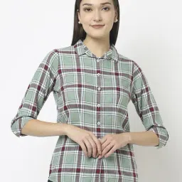 Crimsoune Club Green Chequered Shirt-image-77