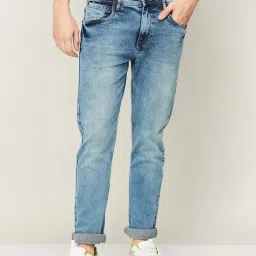 Fame Forever by Lifestyle Denimize Mid Blue Slim Tapered Fit Jeans-image-36