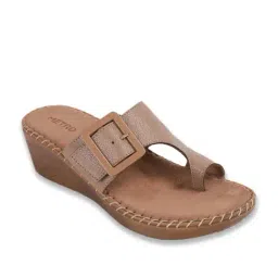 Metro Women's Beige Toe Ring Wedges image 2