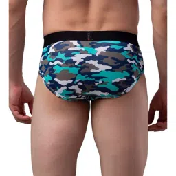 UnderJeans by Spykar Blue & Grey Printed Briefs image 2