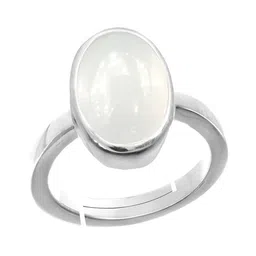 RRVGEM 7.25 Ratti Silver Plated Unheated Untreated Moon Stone Finger Ring-picture-26