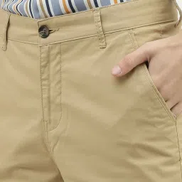 United Colors of Benetton Khaki Cotton Slim Fit Shorts image 4