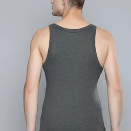 Levis Men Grey Melange Solid Innerwear Vests VT-100CA-1PK-STYLE-015-74 image 3