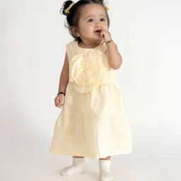 haus & kinder Girls Round Neck Applique Cotton A-Line Dress-picture-38