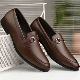 Carlo Romano Men's Brown Formal Loafers-picture-35