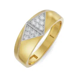 EMORI Yellow Gold Artisanal Diamond Band for Men-image-98