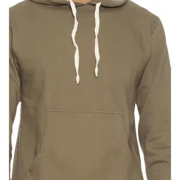 Campus Sutra Olive Hooded Sweatshirt image 4