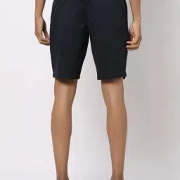 GAP Navy Cotton Jersey Relaxed Fit Solid Mid Rise Shorts image 2