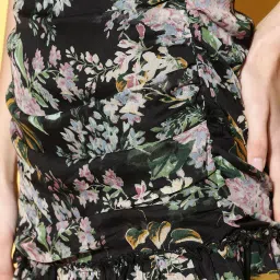 Anvi Be Yourself Black Printed Shirt With Skirt image 5