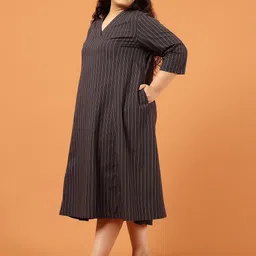 Amydus Striped A-Line Midi Dress image 3