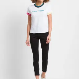 Spykar White Regular Fit Top image 4