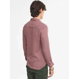 Campus Sutra Purple Regular Fit Texture Shirt image 2