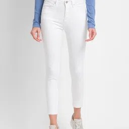 Spykar White High Rise Jeans image 1