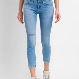 Spykar Blue Mid Rise Jeans image 1