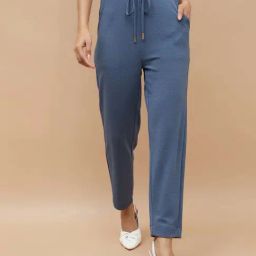 Code by Lifestyle Blue Plain Pants-picture-21