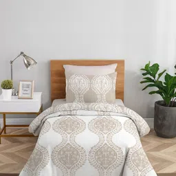 Sleeping Owls Mauve & White Ethnic Motifs Heavy Winter 400 GSM Comforter-picture-27