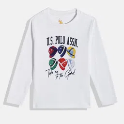 U.S. Polo Assn. Kids Boys Typography Printed Pure Cotton T-shirt-picture-17