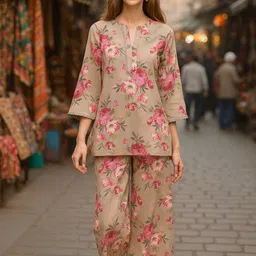 KALINI Women Printed Cotton Blend Kurta Sets-picture-35