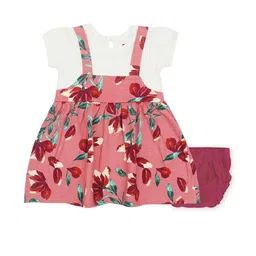 Pubu Girls Pink Cotton Sleeveless Printed Clothing Set-picture-48