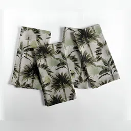 Vargottam Green & White 12 Pieces Printed Cotton Reusable & Disposable Table Napkins-image-18