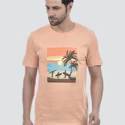 CAMLA Men Tropical Printed Cotton T-shirt-picture-55
