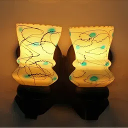 1ST TIME White & Black Textured Wood Contemporary Abstract Shaped Shaped Wall Lamp-picture-10