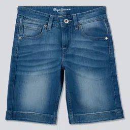 Pepe Jeans Cotton Woven Knee Length Light Used Shorts - Blue-image-14