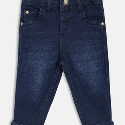 MINI KLUB Cotton Denim Woven Mild Washed Jeans - Blue-picture-23