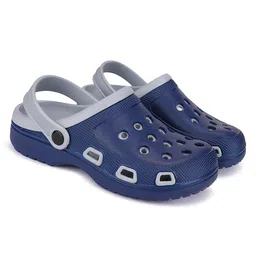 BERSACHE Colour Blocked Perforated Slingback Clogs - Grey-picture-13