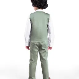 Mark & Mia Cotton Woven Full Sleeves Party Suit with Bow - Multicolour image 3