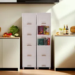 Kuber Industries White Set of 6 Regular Multi-Utility Organisers image 1