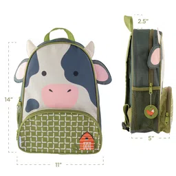 Stephen Joseph Sidekick Backpack Cow Colour Gray Pink - Height 15 Inches image 4