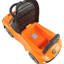 JoyRide Drift Spider Car Ride on for Kids with Music & LED Light Push Car for Baby with Backrest Safety Guard Under Seat Storage & Big Wheels Ride on - Orange image 5