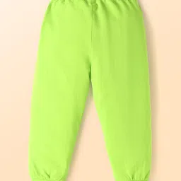 Babyhug Single Jersey Knit Full Length Lounge Pants with Strips & Dino Print Pack of 3 - Neon green Yellow & Blue image 5