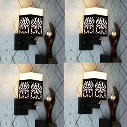 Gojeeva Black Wood Square Shaped Wall Lamp-picture-19