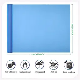 Jaamso Royals Gold Toned Small Square Design Vinyl Kitchen Wallpaper image 4