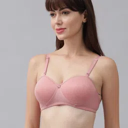 spunn Women's Cotton Blend Light Padded Wirefree T-Shirt Bra Combo image 5
