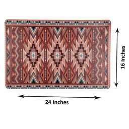 FABINALIV Brown & Off White Printed Anti-Skid Doormat image 2