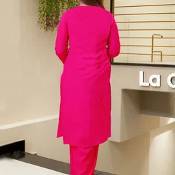 DIVASTRI Ethnic Motifs Embroidered Thread Work Kurta With Patiala & With Dupatta image 3