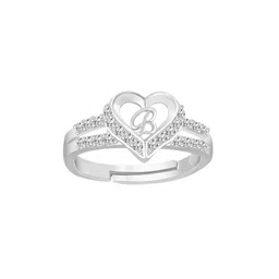 Lila Silver Plated Cubic Zirconia Stone Studded Finger Ring-picture-32