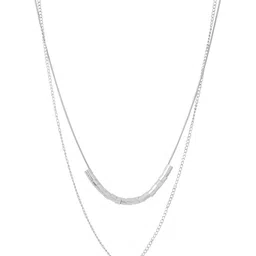 Yellow Chimes Rhodium-Plated Multilayered Chain image 3