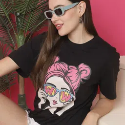Moda Rapido Women Graphic Printed Oversized T-shirt image 5