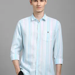Louis Philippe Sport Men Slim Fit Vertical Striped Spread Collar Cotton Casual Shirt-image-23