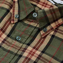Snitch Men Tartan Checks Checked Casual Shirt image 4