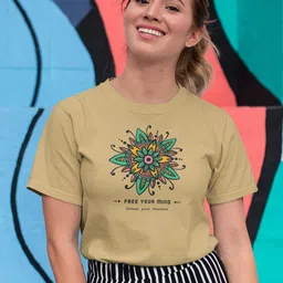 DressBerry Typography Printed Round Neck Pure Cotton Slim Fit T-shirt-image-65